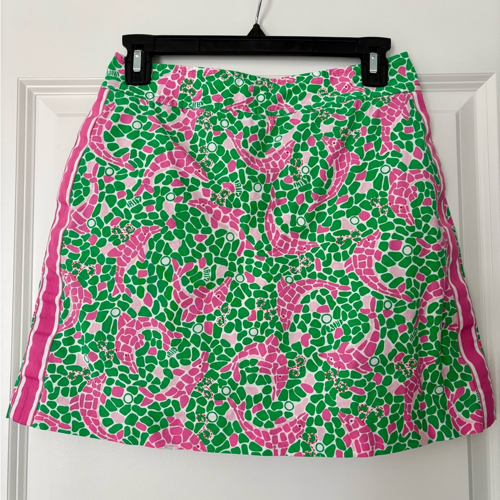 Lilly Pulitzer Pink & Green Mosaic Print Skort